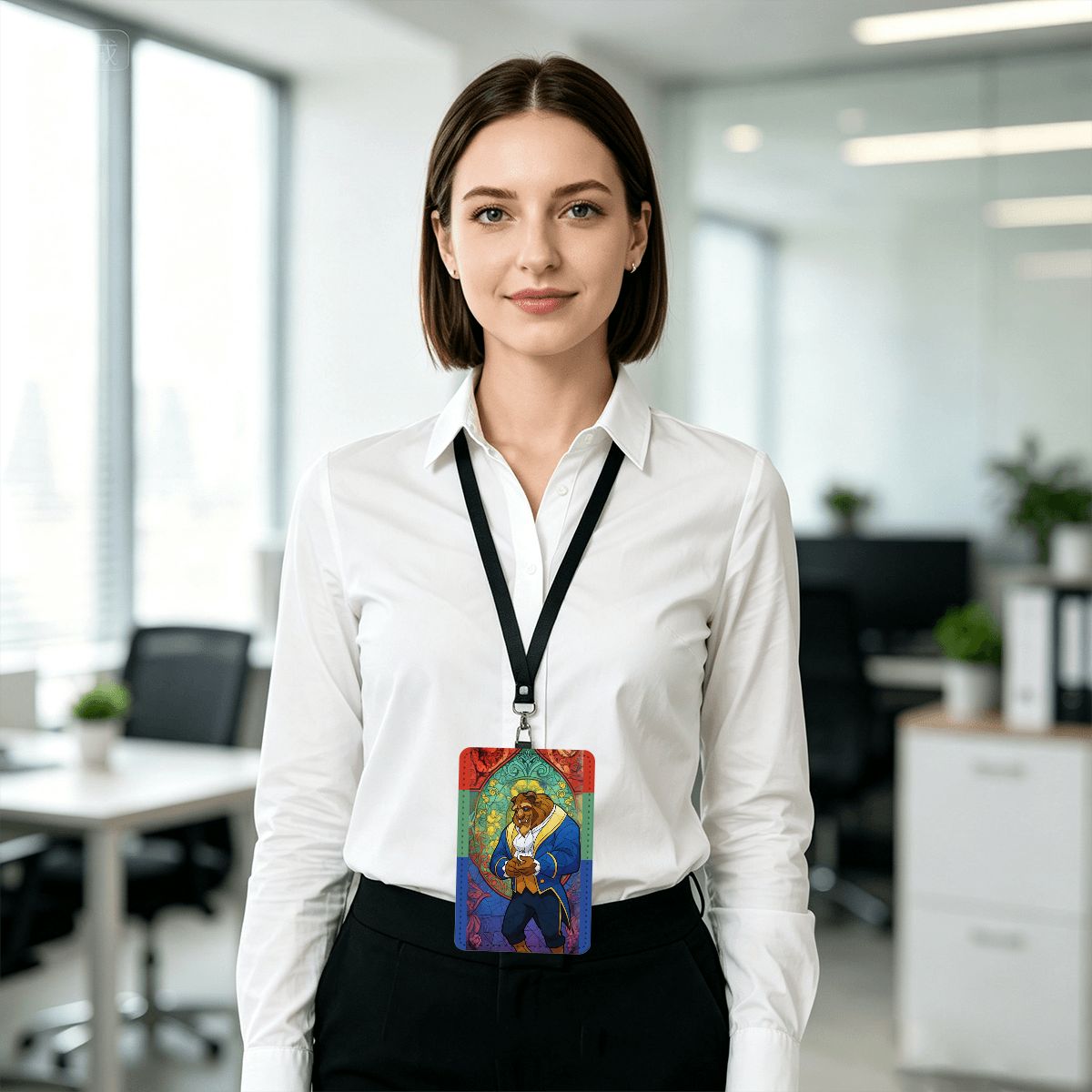 PU Leather ID Badge Holder with Lanyard (Vertical) Untitled design (28)