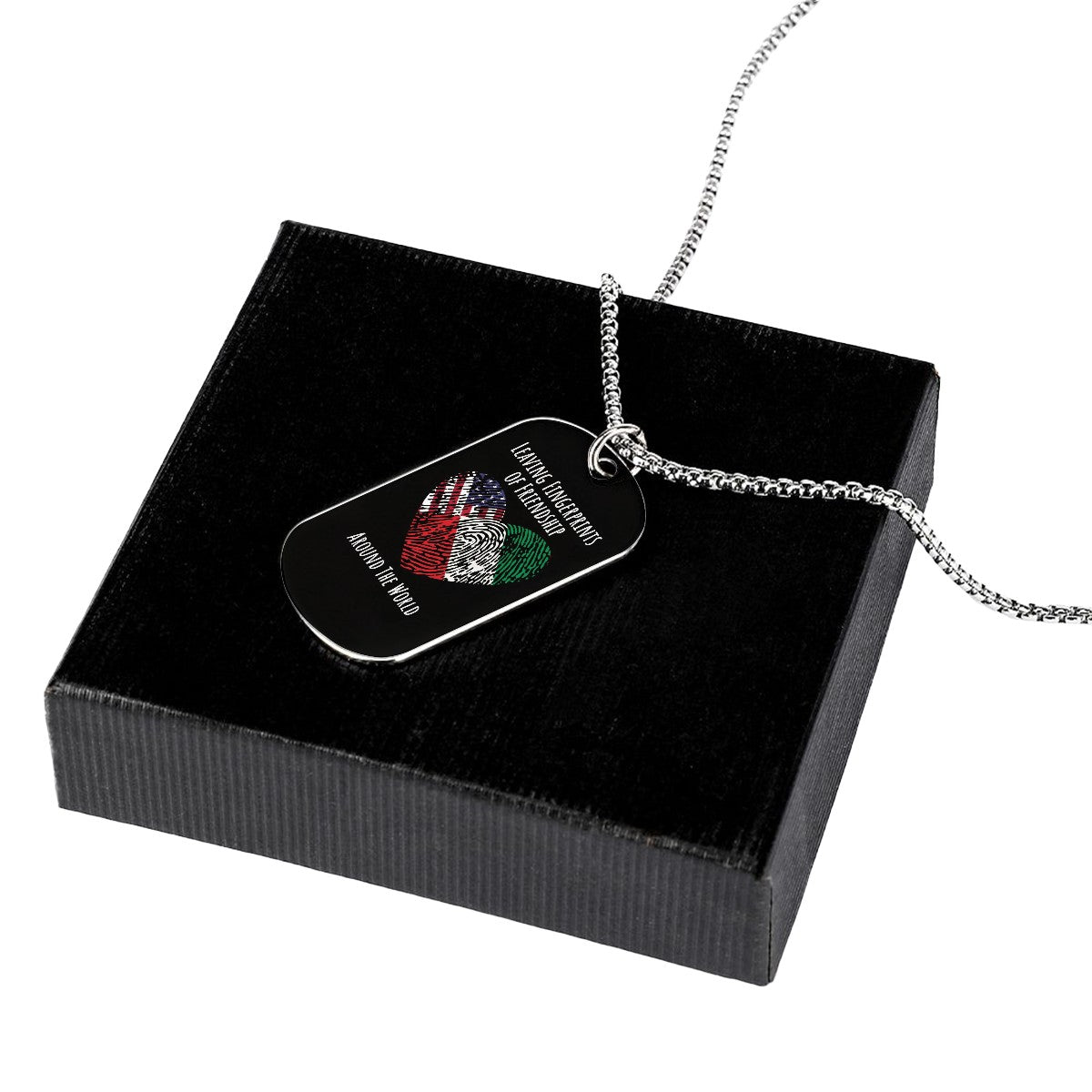 Memorial Necklace Daddy’s Leaving Fingerprints of Friendship