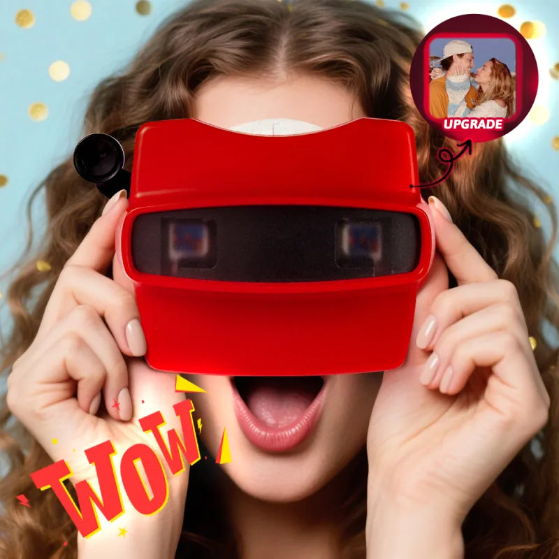 Custom 3D Viewfinder and Reel 10x Ultra-Clear 3D Upgraded Version Personalized Christmas Gifts Text and Photo Viewer with Your Own Photos