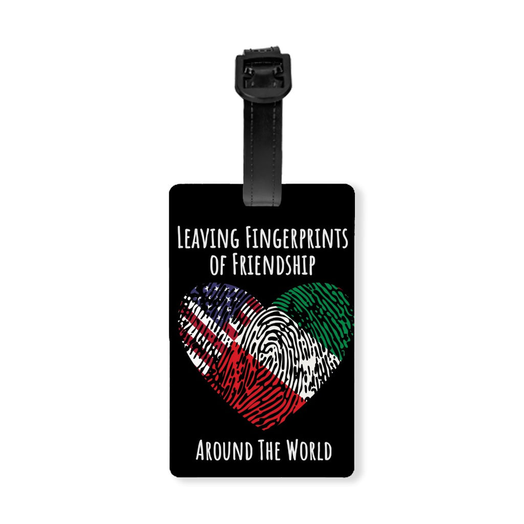 Personalized Custom Exchange Student Luggage Tag Select Two Flags to be Printed Provide any Other Custom Information