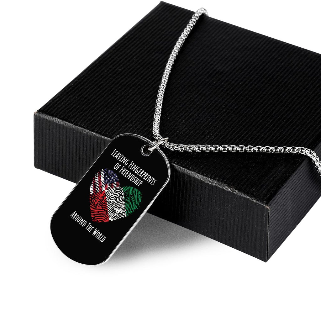 Memorial Necklace Daddy’s Leaving Fingerprints of Friendship