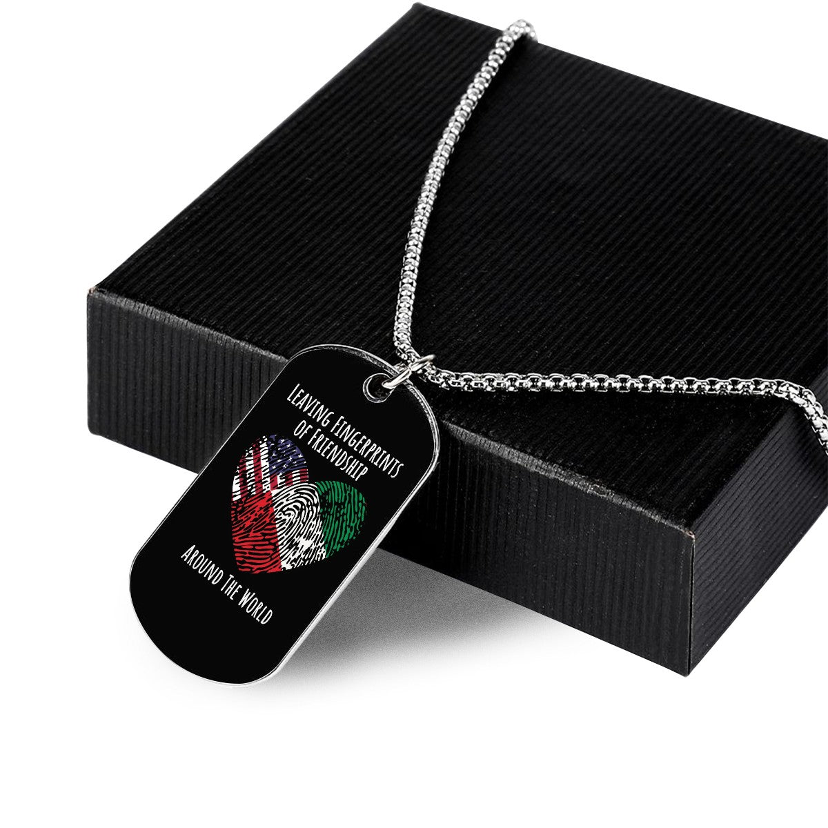Memorial Necklace Daddy’s Leaving Fingerprints of Friendship